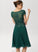 Sequins ScoopNeck Silhouette A-Line Fabric Length Embellishment Knee-Length Neckline Miah Natural Waist Sleeveless