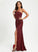 Prom Dresses One-Shoulder Ruffle Sheath/Column Floor-Length Elise Sequins With Sequined
