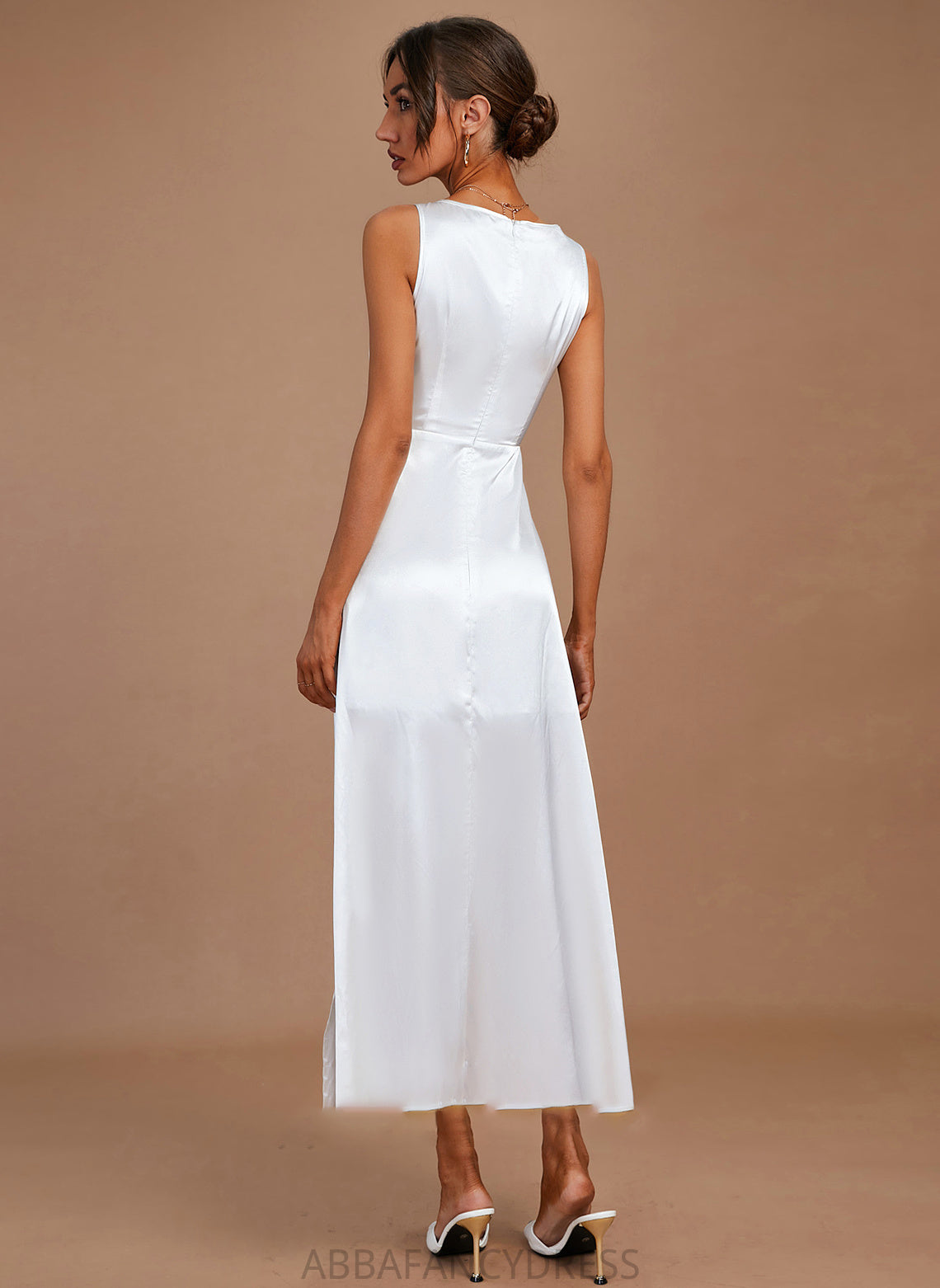 Wedding Wedding Dresses Sheath/Column Simone Ankle-Length Dress V-neck