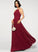 Scoop Square Neck Prom Dresses Floor-Length A-Line Tessa Neckline Chiffon
