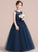 Nevaeh Junior Bridesmaid Dresses Ball-Gown/PrincessScoopNeckFloor-LengthTulleJuniorBridesmaidDressWithSash#126265
