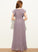 Bow(s) Ruffle Chiffon V-neck Lucy With Asymmetrical A-Line Junior Bridesmaid Dresses