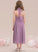 Chiffon Ruffle A-Line Junior Bridesmaid Dresses With Zaniyah Halter Tea-Length