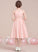 Sierra Bow(s) Satin Junior Bridesmaid Dresses A-Line Neckline Knee-Length Square With