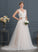 Emily Wedding With Beading V-neck Court Wedding Dresses Tulle Train A-Line Dress