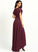 Embellishment ScoopNeck Silhouette Asymmetrical Length A-Line Neckline Fabric Ruffle Campbell A-Line/Princess Natural Waist