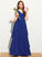 Desirae Ruffles A-Line Chiffon With Junior Bridesmaid Dresses Floor-Length V-neck Cascading