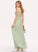 Ruffle Length Silhouette V-neck SplitFront Neckline Embellishment A-Line Floor-Length Fabric Emmalee Natural Waist