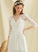 Micah Chiffon Floor-Length Lace Wedding Wedding Dresses A-Line Dress V-neck