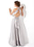 A-Line V-neck Prom Dresses Floor-Length Charmeuse Ruffle With Hailee