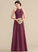 Neck Lace Prom Dresses Floor-Length Kiera Chiffon A-Line Scoop