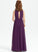 With V-neck Siena Floor-Length A-Line Junior Bridesmaid Dresses Ruffles Chiffon