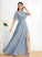 Embellishment Fabric Length A-Line Floor-Length SplitFront Straps Silhouette Ruffle Adelaide Spandex Sleeveless