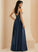 Lace Satin Prom Dresses Sasha With Floor-Length A-Line V-neck