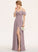 Ruffle SplitFront Silhouette V-neck Length Floor-Length CascadingRuffles Embellishment Neckline Fabric A-Line Giada