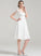 Wedding Dresses A-Line Knee-Length Dress V-neck Xiomara Wedding Satin