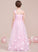 With Floor-Length Junior Bridesmaid Dresses Dylan Tulle Flower(s) One-Shoulder Ruffle A-Line