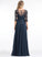 Prom Dresses Chiffon A-Line With Brooke Sequins Floor-Length V-neck