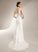 Sheath/Column Wedding Dresses Sequins Court Train V-neck Jasmine With Dress Wedding