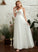 V-neck A-Line Dress Ally Wedding Dresses Wedding Floor-Length