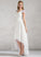 Sequins A-Line Asymmetrical Ruffle Wedding Wedding Dresses Karen Tulle Dress V-neck With Beading