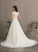 Ball-Gown/Princess V-neck Wedding Beading Wedding Dresses Court Sequins With Tulle Dress Delaney Train