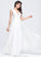 Paris Floor-Length Chiffon Ruffle Wedding A-Line Wedding Dresses With Dress V-neck