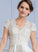 Dress With Satin A-Line Wedding Dresses Wedding V-neck Laylah Tea-Length Pockets Ruffle