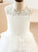 Junior Bridesmaid Dresses Ball-Gown/PrincessScoopNeckFloor-LengthTulleJuniorBridesmaidDressWithSashBeading#136423 Ruth