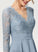 Silhouette Lace Sleeve V-neck Fabric Length A-Line Neckline Knee-Length Nia Straps Floor Length