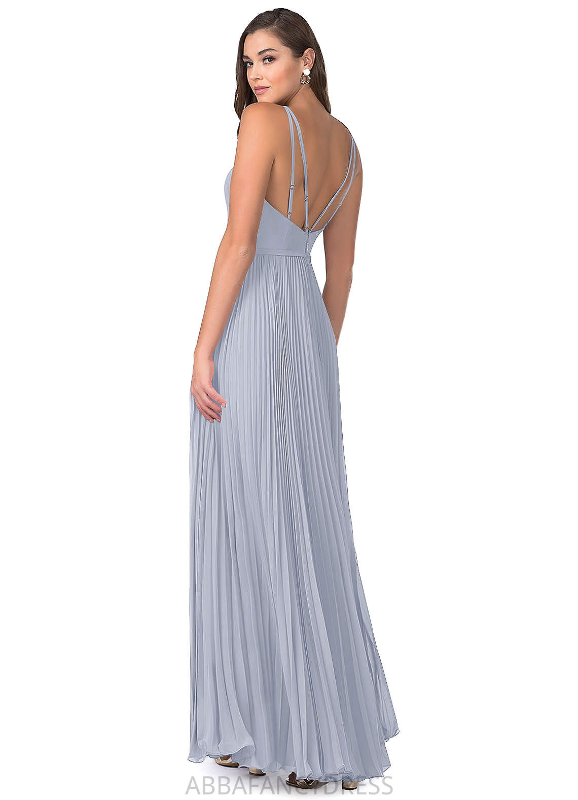 Alena Scoop Sleeveless Natural Waist A-Line/Princess Floor Length Bridesmaid Dresses