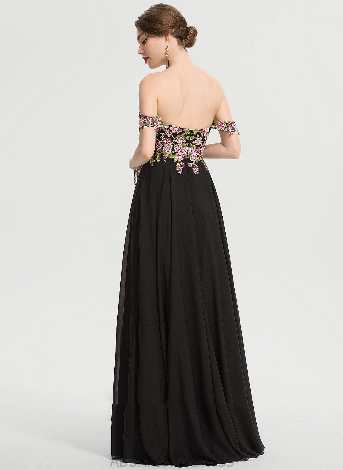 Off-the-Shoulder Chiffon Prom Dresses Ball-Gown/Princess London Floor-Length
