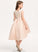 Scoop Asymmetrical Pockets Junior Bridesmaid Dresses A-Line Lace With Angel Beading Satin Neck