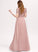 Prom Dresses Floor-Length A-Line Sequins Audrey Scoop Neck With Chiffon