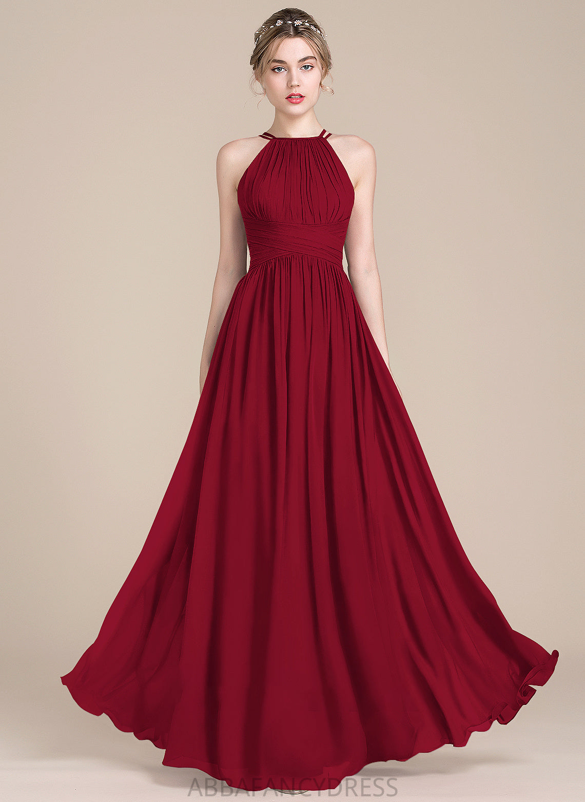 With Floor-Length A-Line Neck Alivia Scoop Prom Dresses Chiffon Ruffle