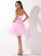 Short/Mini Sequins Amara Sweetheart A-Line/Princess With Tulle Prom Dresses Beading