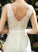 Sequins Front Split A-Line Anahi V-neck Wedding Dresses Dress Wedding Floor-Length With Lace