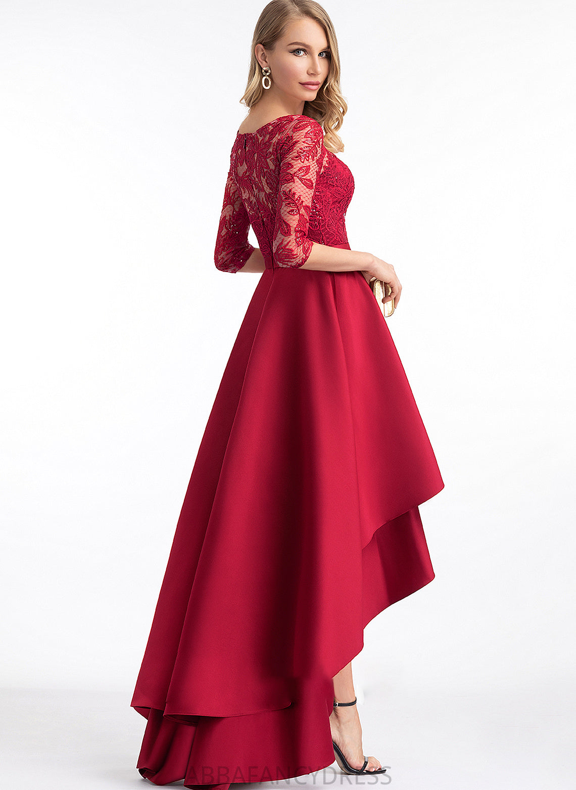 A-Line Length Embellishment Neckline Fabric Silhouette ScoopNeck Asymmetrical Sequins Daniella Sleeveless Floor Length