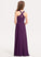 Floor-Length A-Line Chiffon V-neck Aliyah Junior Bridesmaid Dresses