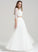 Wedding Averie A-Line Neck Wedding Dresses Tulle Scoop Floor-Length Dress