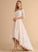 Tulle With A-Line Phoenix Wedding Lace Satin Wedding Dresses Asymmetrical Dress Sequins
