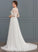 Dress Wedding Sweep Beading Sequins V-neck A-Line Train Alula Lace Wedding Dresses With Chiffon