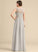 Fabric Silhouette Embellishment Ruffle Length V-neck Floor-Length A-Line Neckline Esperanza Natural Waist Sleeveless