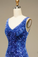 Glitter Blue Homecoming Dresses Sequins April Short Prom Dress Homecoming Party Dress