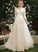 With Wedding Dress V-neck Amelie Sequins Court A-Line Train Wedding Dresses