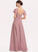 Fabric Embellishment A-Line Silhouette Floor-Length Length CascadingRuffles Ruffle Neckline SquareNeckline Lilia A-Line/Princess