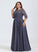 Floor-Length Kiera Prom Dresses Neck Chiffon With Scoop Sequins A-Line