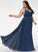 Floor-Length SplitFront V-neck A-Line Embellishment Length Neckline Fabric Silhouette Alivia Sleeveless A-Line/Princess
