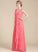 Silhouette Fabric A-Line Embellishment CascadingRuffles V-neck Length Neckline Floor-Length Marilyn Straps Spandex