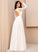 Brooke A-Line Wedding Dress Chiffon V-neck Floor-Length Lace With Wedding Dresses